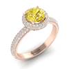 Yellow Sapphire Rose Gold Halo Engagement Ring Whirlpool