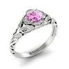 Pink Sapphire White Gold Vintage Engagement Ring Country Road