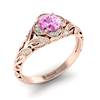Pink Sapphire Rose Gold Vintage Engagement Ring Country Road