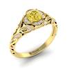 Yellow Sapphire Yellow Gold Vintage Engagement Ring Country Road