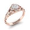 White Sapphire Rose Gold Vintage Engagement Ring Country Road