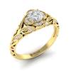 White Sapphire Yellow Gold Vintage Engagement Ring Country Road