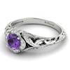 Amethyst White Gold Vintage Engagement Ring Country Road