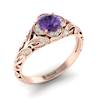 Amethyst Rose Gold Vintage Engagement Ring Country Road