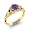 Amethyst Yellow Gold Vintage Engagement Ring Country Road