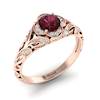 Garnet Ring Rose Gold Vintage Country Road