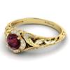 Garnet Ring Yellow Gold Vintage Country Road