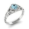Natural Aquamarine Gemstone Embellished with GIA Certified Natural Diamonds