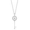 Diamond White Gold Key Necklace Vortex