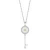 Yellow Sapphire White Gold Key Necklace Vortex