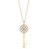 Blue Sapphire Yellow Gold Key Necklace Nexus