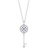 Blue Sapphire White Gold Key Necklace Nexus