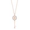White Sapphire Rose Gold Key Necklace Nexus