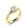 Diamond Yellow Gold Round Engagement Ring Novia