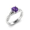 Amethyst White Gold Round Engagement Ring Novia