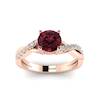 Garnet Ring Rose Gold Round Novia