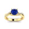 Blue Sapphire Yellow Gold Round Engagement Ring Novia