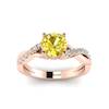 Yellow Sapphire Rose Gold Round Engagement Ring Novia