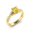 Yellow Sapphire Yellow Gold Round Engagement Ring Novia
