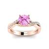 Pink Sapphire Rose Gold Round Engagement Ring Novia