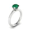 Emerald White Gold Solitaire Engagement Ring Byond