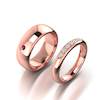 Wedding Band Pair and Mens Wedding ring for Byond Ruby Engagement Ring