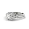 Halo Diamond Engagement Ring Meneka in White Gold 