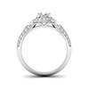 Halo Diamond Engagement Ring Meneka in White Gold 