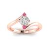 Twisted Diamond Engagement Ring Solemna in Rose Gold 