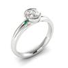 Diamond Bezel Engagement Ring Pacific in White Gold 