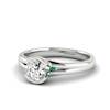 Diamond Bezel Engagement Ring Pacific in White Gold 