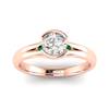 Bezel Diamond Engagement Ring Pacific in Rose Gold 