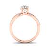 Split band White Sapphire Engagement Ring Meera in Rose Gold 