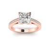 Diamond Princess cut Engagement Ring Volga in Rose Gold 