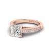Diamond Princess cut Engagement Ring Volga in Rose Gold 