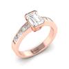Emerald cut Diamond Engagement Ring Messardi in Rose Gold 