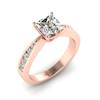 Diamond Princess cut Engagement Ring Vanessa in Rose Gold 