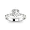 Floral Diamond Engagement Ring Tulip in Platinum 