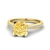 Yellow Gold Yellow Sapphire Floral Engagement Ring Tulip