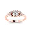 Victorian Diamond Engagement Ring Roses in Rose Gold 
