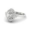 Vintage Diamond Engagement Ring Viola in White Gold 