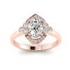 Diamond Vintage Engagement Ring Viola in Rose Gold 