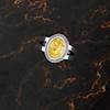 Unheated Yellow Sapphire Engagement Ring 5ct Oval with Diamonds White Gold