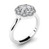 Diamond Halo Engagement Ring Bohemian in White Gold
