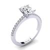 Diamond Oval Engagement Ring Chamonix in White Gold