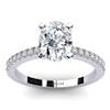 Diamond Oval Engagement Ring Chamonix in White Gold