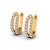 Yellow Gold Diamond Huggie Earrings
