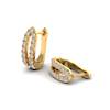Yellow Gold Diamond Huggie Earrings