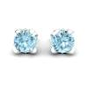 Blue Topaz Sterling Silver Tulip Stud Earrings