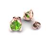 Peridot Rose Gold Coated Tulip Stud Earrings
